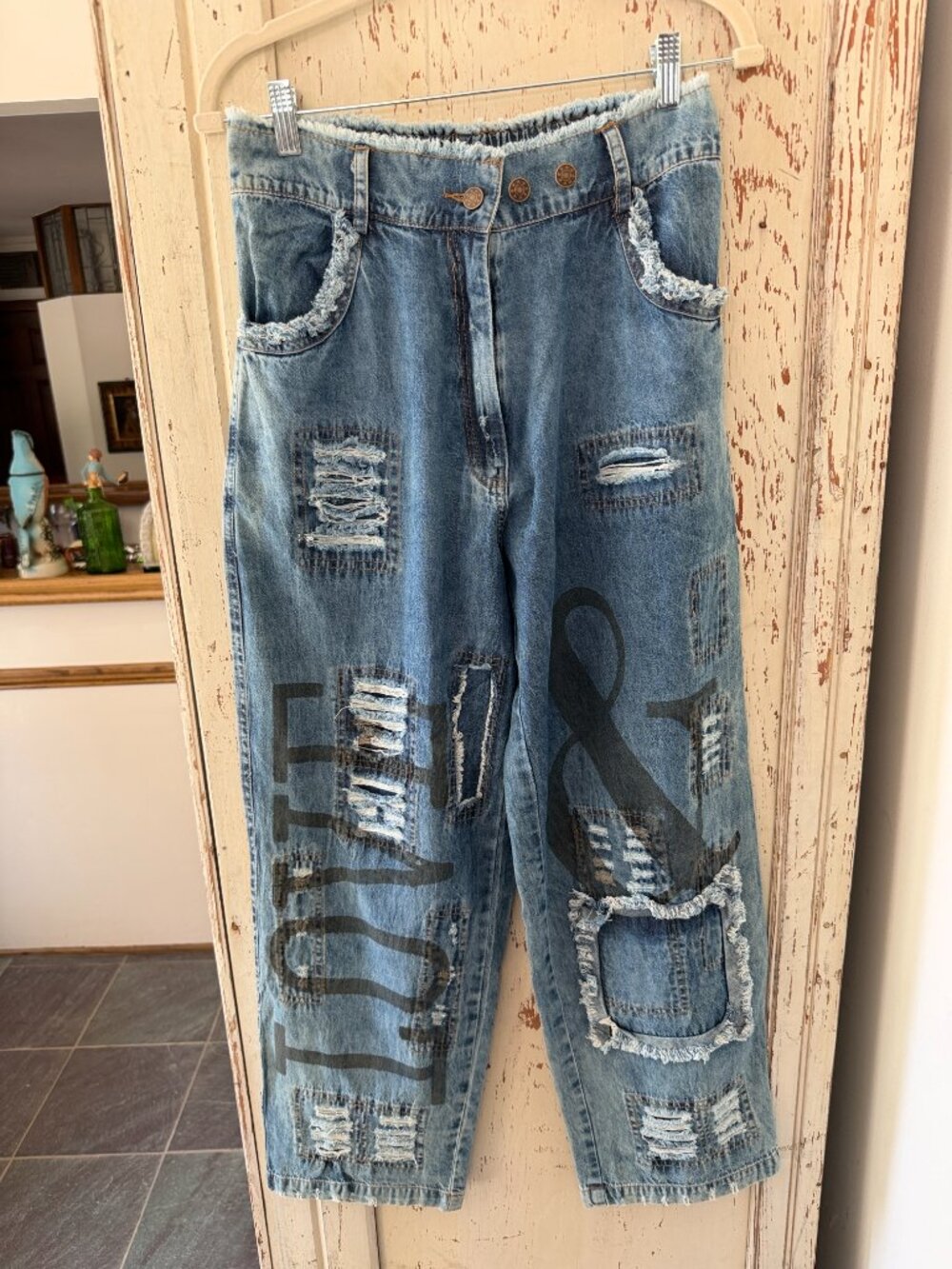 PAPER LACE LOVE DISTRESSED JEANS NWT - Picture 5 of 11